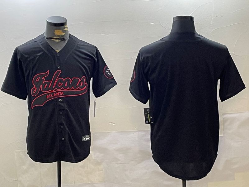 Men Atlanta Falcons Blank Black Joint Name 2024 Nike Limited NFL Jersey style 1->atlanta falcons->NFL Jersey